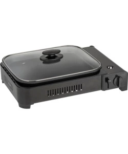 FORNELLO DA CAMPEGGIO A GAS BRUNNER "DEVIL MEGAGRILL" IN METALLO CON GRILL UNICO 46X34,5X10 CM