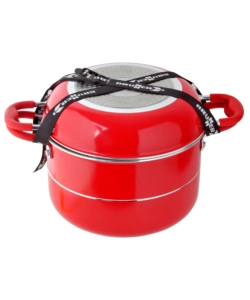 SET PENTOLE DA CAMPEGGIO BRUNNER "COSMIC 8+2" IN ALLUMINIO ANTIADERENTE