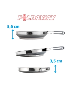 SET PENTOLE DA CAMPEGGIO COLLASSABILI BRUNNER "VOLCANO PASTA AL VOLO" IN PLASTICA E ACCIAIO INOX