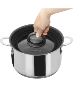 SET PENTOLE DA CAMPEGGIO BRUNNER "ACADEMY NG 7+1 Ø 20" IN ACCIAIO INOX ANTIADERENTE