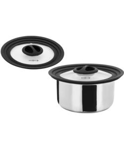 SET PENTOLE DA CAMPEGGIO BRUNNER "ACADEMY HIGH NG 7+1 Ø 22" IN ACCIAIO INOX ANTIADERENTE