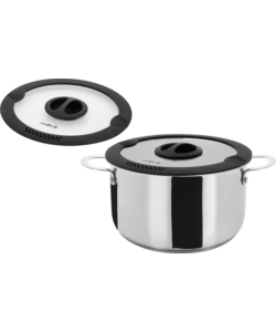 SET PENTOLE DA CAMPEGGIO BRUNNER "ACADEMY HIGH NG 7+1 Ø 22" IN ACCIAIO INOX ANTIADERENTE