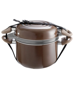 SET PENTOLE DA CAMPEGGIO BRUNNER "CHOCOLATE 9+1 Ø 22" IN ALLUMINIO ANTIADERENTE