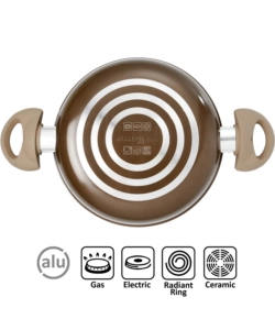 SET PENTOLE DA CAMPEGGIO BRUNNER "CHOCOLATE 9+1 Ø 22" IN ALLUMINIO ANTIADERENTE