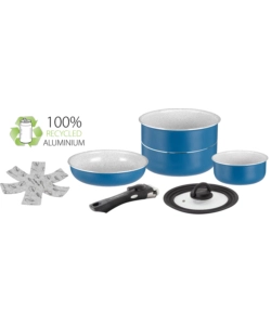 SET PENTOLE DA CAMPEGGIO BRUNNER "CAREZZA SPACEMASTER Ø 20" IN ALLUMINIO