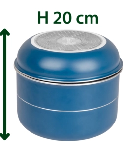 SET PENTOLE DA CAMPEGGIO BRUNNER "CAREZZA SPACEMASTER Ø 22" IN ALLUMINIO