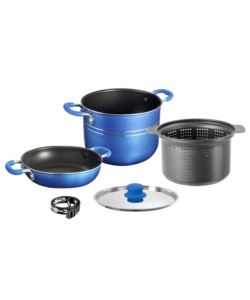SET PENTOLE DA CAMPEGGIO BRUNNER "SKIPPER 4+1 Ø 22" IN ALLUMINIO ANTIADERENTE