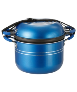 SET PENTOLE DA CAMPEGGIO BRUNNER "SKIPPER 4+1 Ø 22" IN ALLUMINIO ANTIADERENTE