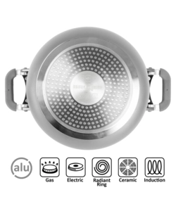 SET PENTOLE DA CAMPEGGIO BRUNNER "FUSION 7+1 Ø 22" IN ALLUMINIO E ANTIADERENTE