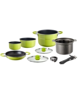 SET PENTOLE DA CAMPEGGIO BRUNNER "JUNIPER NG 8+1 Ø 22" IN ALLUMINIO ANTIADERENTE