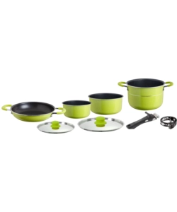 SET PENTOLE DA CAMPEGGIO "JUNIPER NG 7+1 Ø 20" IN ALLUMINIO ANTIADERENTE