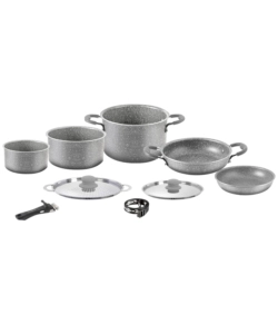 SET PENTOLE DA CAMPEGGIO "GOURMET ROCK NG 8+1 Ø 20CM" IN ALLUMINIO ANTIADERENTE
