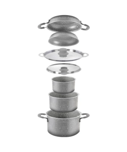 SET PENTOLE DA CAMPEGGIO "GOURMET ROCK NG 8+1 Ø 20CM" IN ALLUMINIO ANTIADERENTE