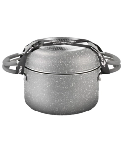 SET PENTOLE DA CAMPEGGIO "GOURMET ROCK NG 8+1 Ø 20CM" IN ALLUMINIO ANTIADERENTE