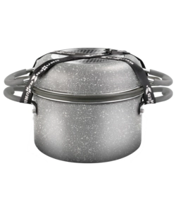 SET PENTOLE DA CAMPEGGIO "GOURMET ROCK NG 9+1 Ø 22 CM" IN ALLUMINIO ANTIADERENTE
