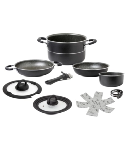 SET PENTOLE DA CAMPEGGIO BRUNNER "PIRATE NG 7+1 Ø 20" IN ALLUMINIO ANTIADERENTE