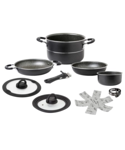 SET PENTOLE DA CAMPEGGIO BRUNNER "PIRATE NG 7+1 Ø 24" IN ALLUMINIO ANTIADERENTE