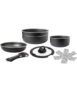 SET PENTOLE DA CAMPEGGIO BRUNNER "PIRATE SPACEMASTER MINI Ø 20" IN ALLUMINIO ANTIADERENTE
