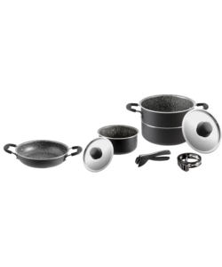 SET PENTOLE DA CAMPERGGIO BRUNNER "PIRATE 6+1 Ø 18" IN ALLUMINIO ANTIADERENTE