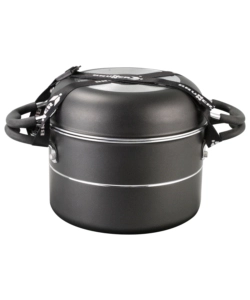 SET PENTOLE DA CAMPERGGIO BRUNNER "PIRATE 6+1 Ø 18" IN ALLUMINIO ANTIADERENTE