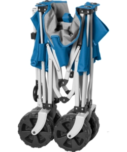 CARRELLO PIEGHEVOLE DA CAMPEGGIO CON RUOTE XXL BRUNNER "CARGO CROS" BLU 102X58X65 CM
