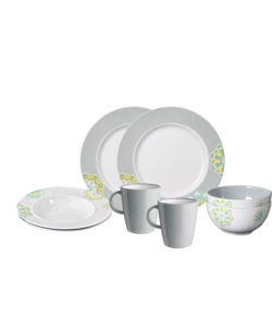 SET 8 STOVIGLIE DA CAMPEGGIO BRUNNER "SANDHYA" IN MELAMINA ANTISCIVOLO