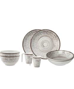 SET 8 STOVIGLIE DA CAMPEGGIO BRUNNER "KASSANDRA" IN MELAMINA ANTISCIVOLO