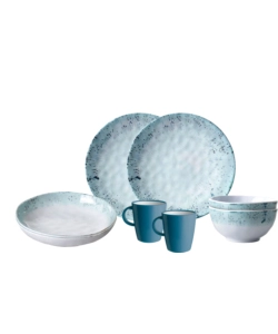 SET 8 STOVIGLIE DA CAMPEGGIO BRUNNER "AMALFI" IN STONE TOUCH ANTISCIVOLO