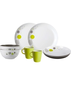 SET 8 STOVIGLIE DA CAMPEGGIO BRUNNER "SPACE" IN MELAMINA ANTISCIVOLO
