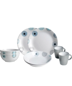 SET 8 STOVIGLIE DA CAMPEGGIO BRUNNER "DEEP SEA" IN MELAMINA ANTISCIVOLO