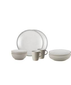 SET 8 STOVIGLIE DA CAMPEGGIO BRUNNER "AMADÈ" IN STONE TOUCH ANTISCIVOLO
