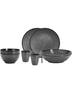 SET 8 STOVIGLIE DA CAMPEGGIO BRUNNER "COTTERY" IN MELAMINA ANTISCIVOLO