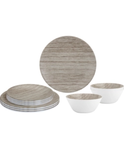 SET 12 STOVIGLIE DA CAMPEGGIO BRUNNER "SEQUOIA" IN MELAMINA