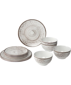 SET 12 STOVIGLIE DA CAMPEGGIO BRUNNER "KASSANDRA" IN MELAMINA ANTISCIVOLO