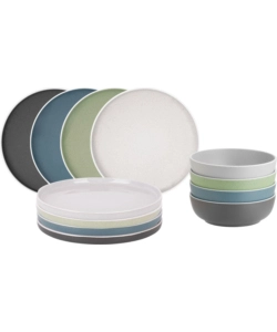 SET 12 STOVIGLIE DA CAMPEGGIO BRUNNER "DOLOMIT" IN STONE TOUCH ANTISCIVOLO