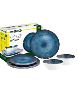 SET 12 STOVIGLIE DA CAMPEGGIO BRUNNER "BREEZE" IN MELAMINA