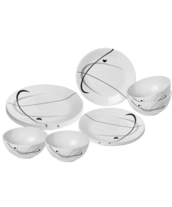SET 12 STOVIGLIE DA CAMPEGGIO BRUNNER "SERENADE" IN MELAMINA ANTISCIVOLO