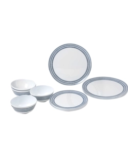 SET 12 STOVIGLIE DA CAMPEGGIO BRUNNER "BLUEBAY" IN MELAMINA