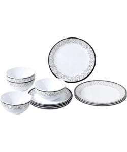 SET 12 STOVIGLIE DA CAMPEGGIO BRUNNER "PRALIN" IN MELAMINA ANTISCIVOLO