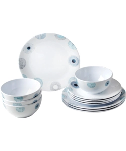 SET 12 STOVIGLIE DA CAMPEGGIO BRUNNER "DEEP SEA" IN MELAMINA ANTISCIVOLO