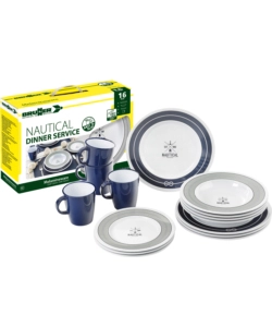 SET 16 STOVIGLIE DA CAMPEGGIO BRUNNER "NAUTICAL"