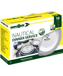 SET 16 STOVIGLIE DA CAMPEGGIO BRUNNER "NAUTICAL"