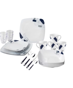 SET 36 STOVIGLIE DA CAMPEGGIO BRUNNER "PANAREA" IN MELAMINA