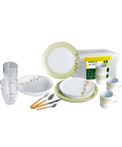 SET 36 STOVIGLIE DA CAMPEGGIO BRUNNER "ESPRIT" IN MELAMINA