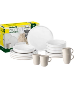 SET 16 STOVIGLIE DA CAMPEGGIO BRUNNER "ODETTE" IN STONE TOUCH ANTISCIVOLO