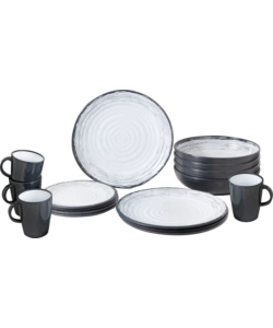 SET 16 STOVIGLIE DA CAMPEGGIO BRUNNER "GRANADA" IN STONE TOUCH ANTISCIVOLO