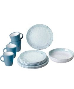 SET 16 STOVIGLIE DA CAMPEGGIO BRUNNER "AMALFI" IN MELAMINA