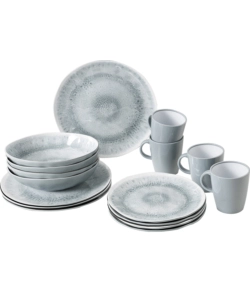 SET 16 STOVIGLIE DA CAMPEGGIO BRUNNER "PEARL" IN STONE TOUCH ANTISCIVOLO