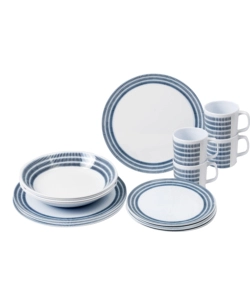 SET 16 STOVIGLIE DA CAMPEGGIO BRUNNER "BLUEBAY" IN MELAMINA