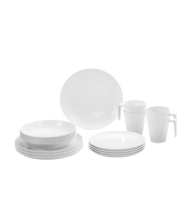 SET 16 STOVIGLIE DA CAMPEGGIO BRUNNER "SPHERICA" IN MELAMINA ANTISCIVOLO